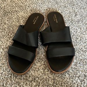 Cole Haan black slides